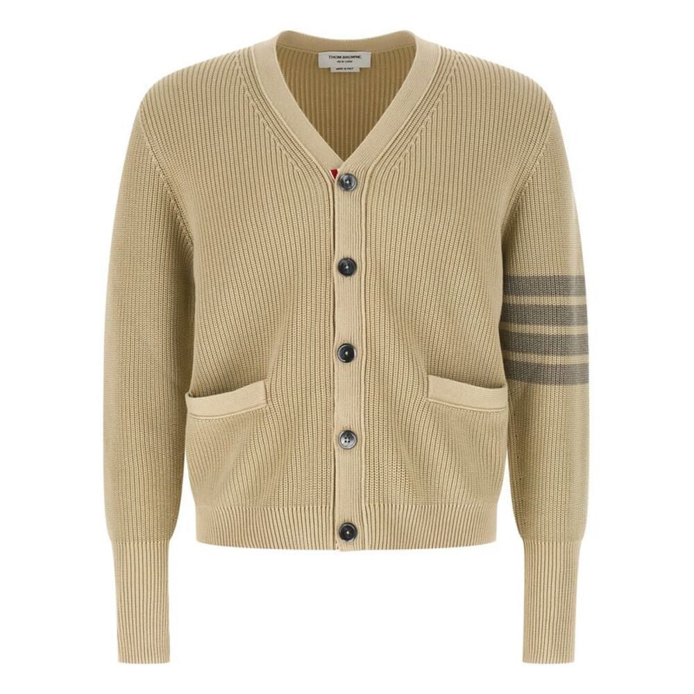Thom Browne Beige Cotton Men's Cardigan